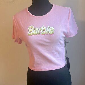 Forever 21 x Barbie cropped baby tee